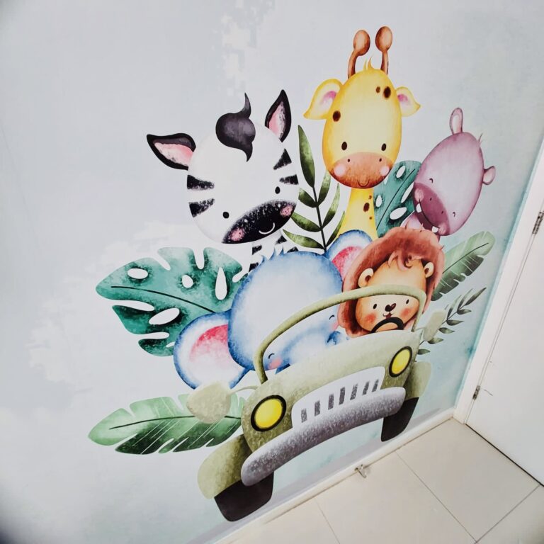 adesivo Safari Infantil nas Paredes