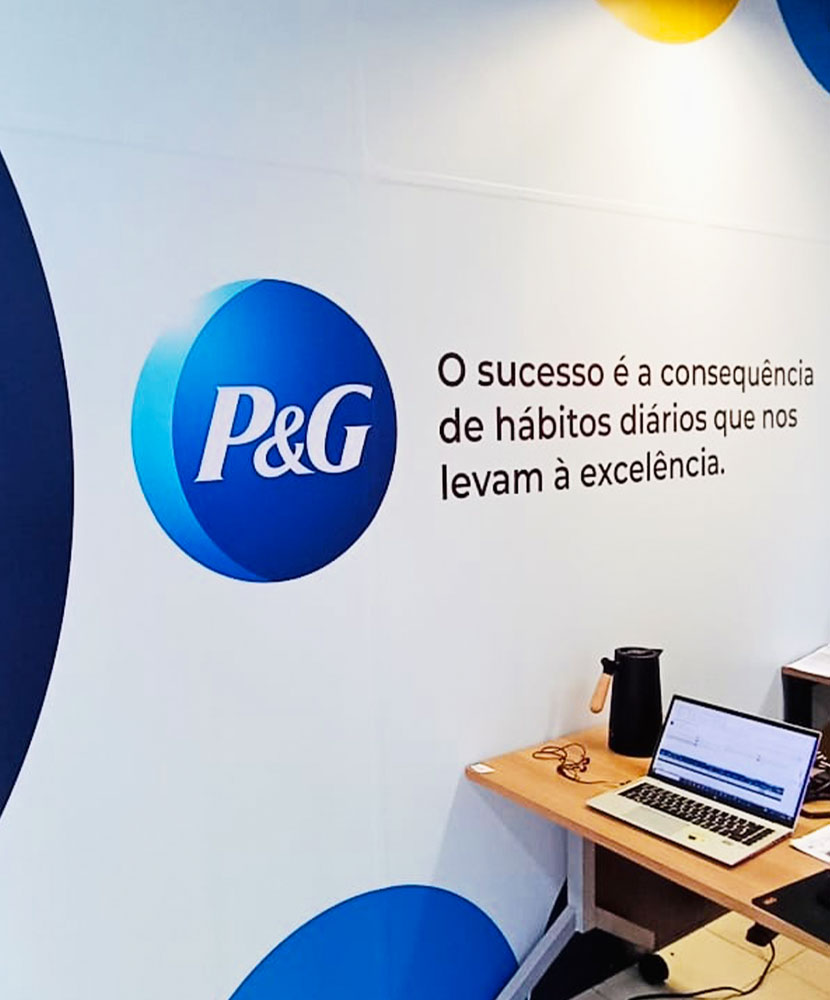 Papel de parede personalizado com logotipo